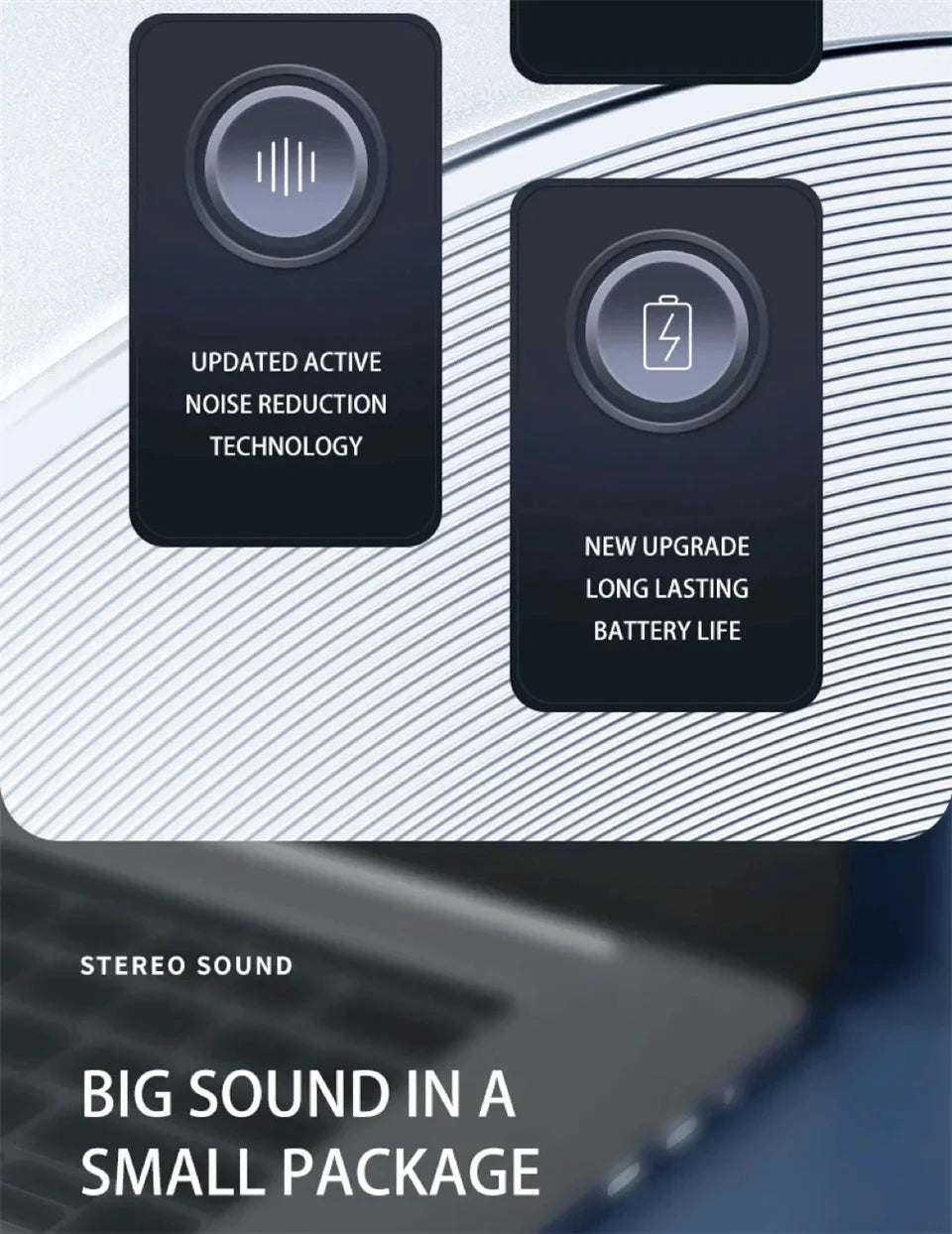 Wireless Single Ear Buds with Earhooks Bt 5.3 Earpiece Sports Headphones Over-Ear Running Workout Wrap-Around Earbuds