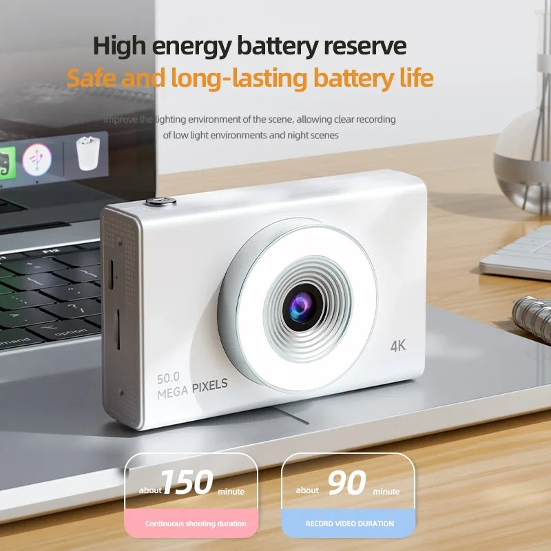 Xiaomi Digital Camera 4K High-definition Camera Autofocus Portable Retro Camera 50 Million Pixels CCD Travel Student Camera