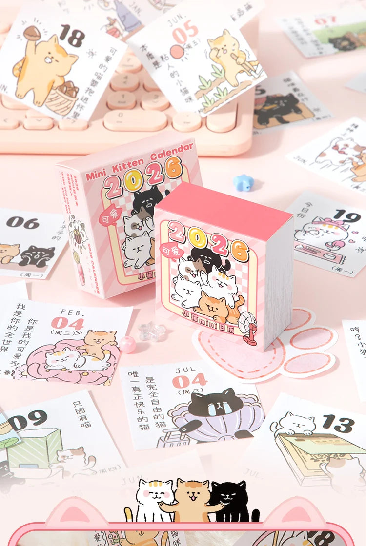 Journal GO Mini 365 Day Calendar 2026 Planner Yearly Agenda Organizer with Memo Notes for Home Office School Daily Schedule