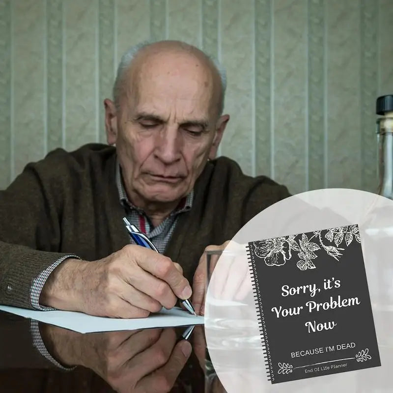 Happy Life Planner What Book My Final Wishes Funny Guided Final Arrangements Organizer For Possessions Business Affairs Office