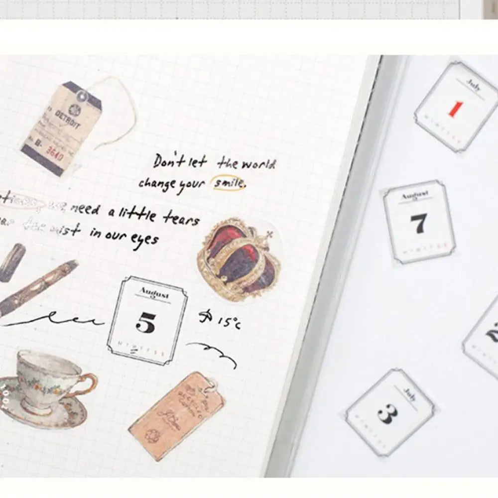 Planner Scrapbooking Sticker Journal Agenda Calendar Sticker Daily Plan Sticker 365 Days Date Stickers Number Date Label Decals
