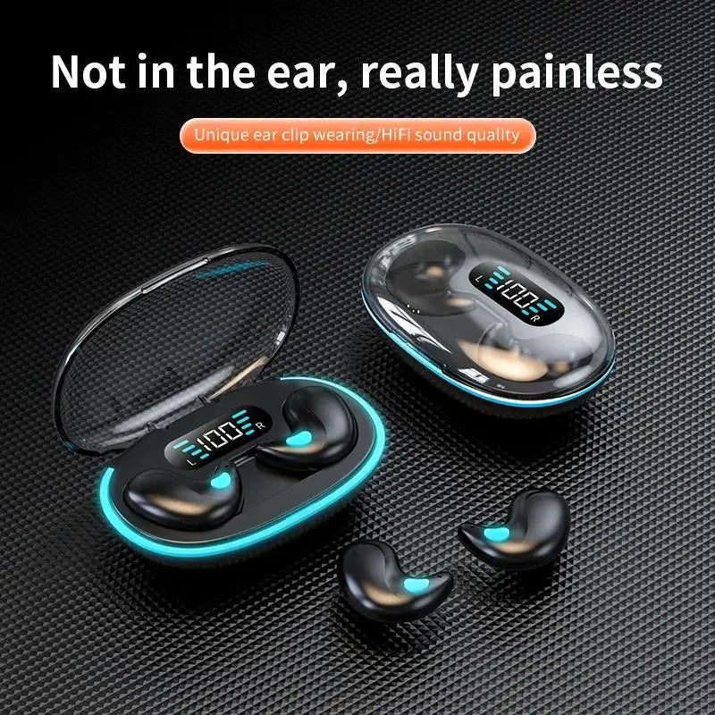 X55 Bluetooth Wireless Headphones Earbuds Ear Hooks Bluetooth Earphones Bass Noise Reduction Earbuds HiFi Stereo Headsets