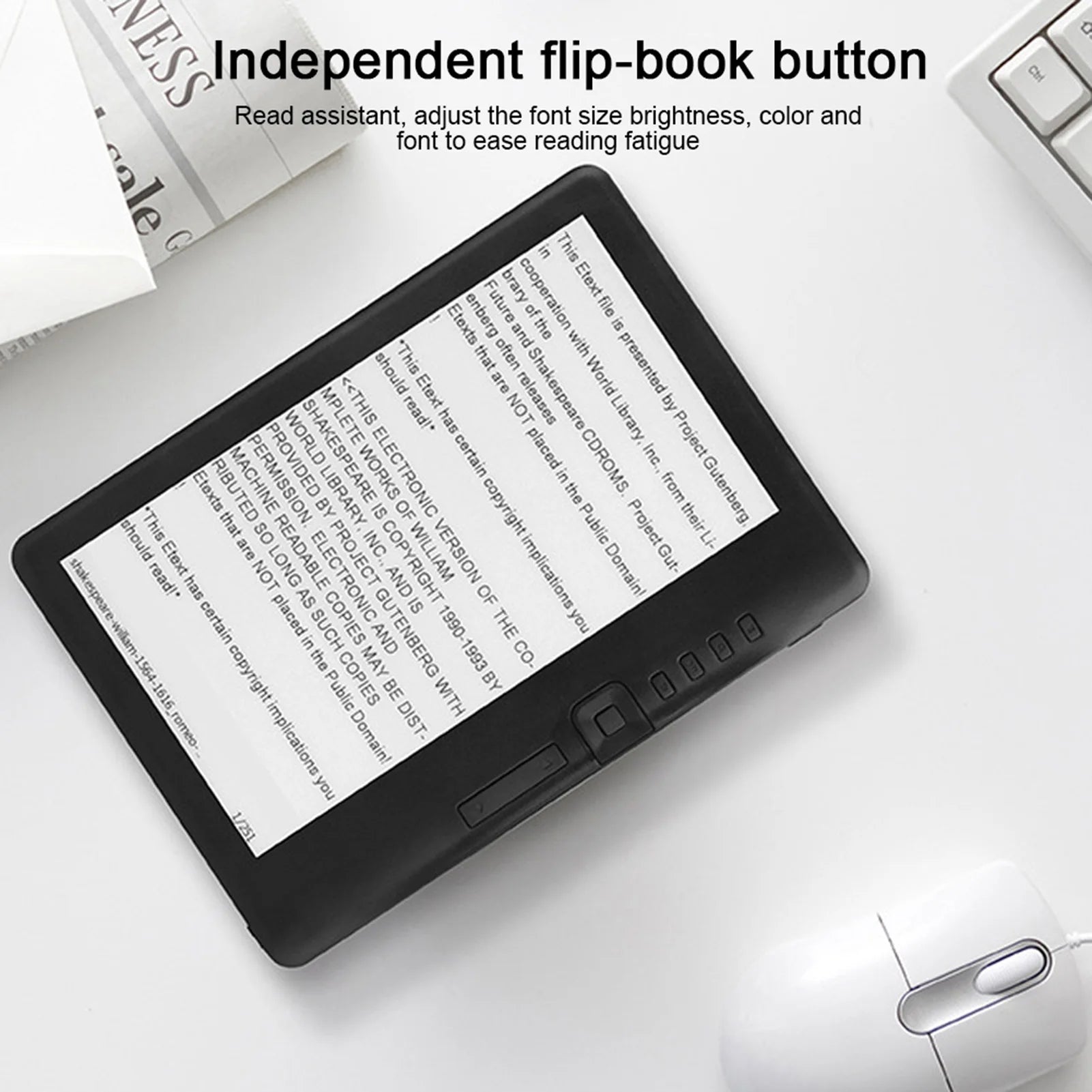 BK7019 Portable 7inch Ebook Reader Colorful Screen Supports Memory Card E‑book Digital Book Read E‑book Reader E‑book Read