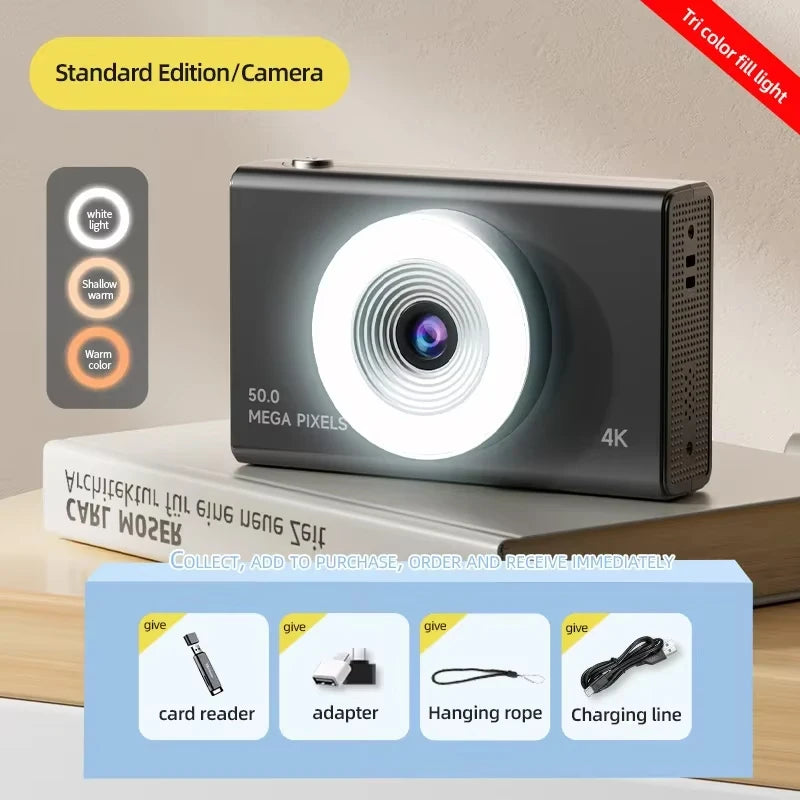 Xiaomi Digital Camera 4K High-definition Camera Autofocus Portable Retro Camera 50 Million Pixels CCD Travel Student Camera