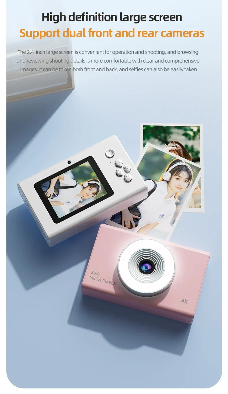 Xiaomi Digital Camera 4K High-definition Camera Autofocus Portable Retro Camera 50 Million Pixels CCD Travel Student Camera