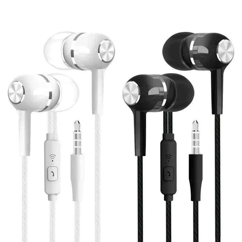3.5mm Wired Earphone In Ear Headset HIFI Heavy Bass Earbuds Monitor Sports Headset Stereo Music Gaming Headphone with Microphone