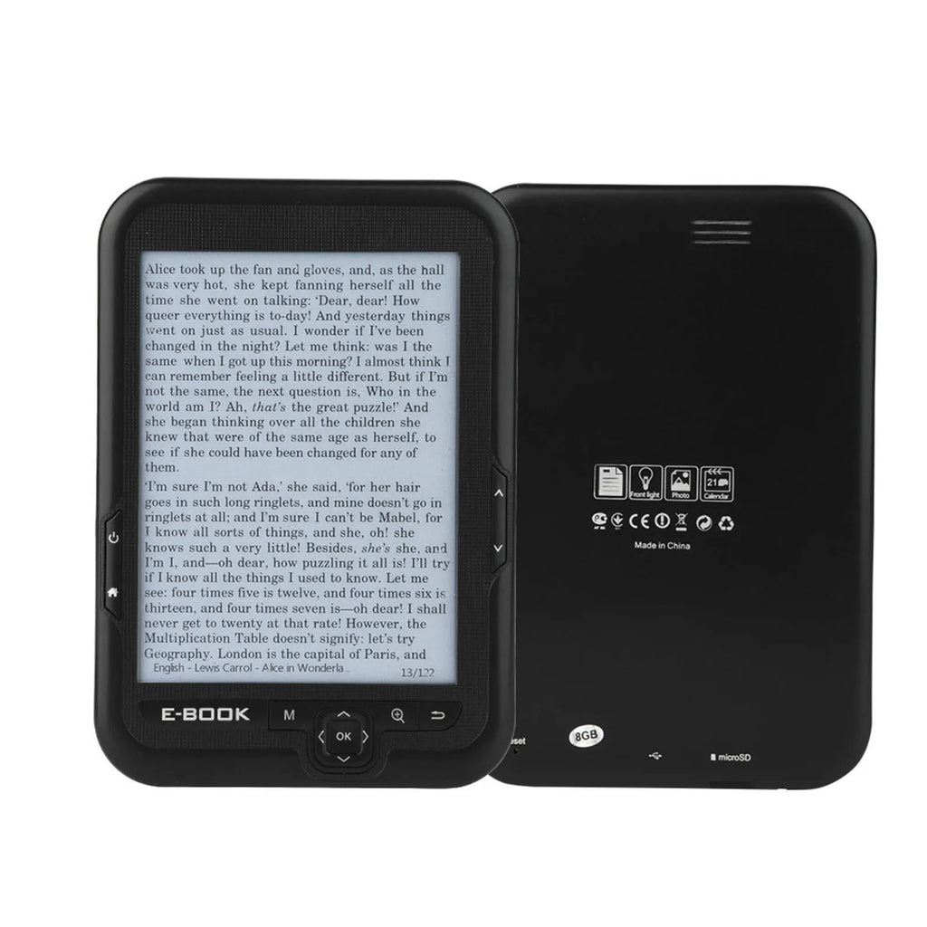 EBOOK Reader EInk 6 Inch Ereader 600 X 800 Resolution Display 300DPI Blue Cover 8GB e BOOK Reader e BOOK Reader Display