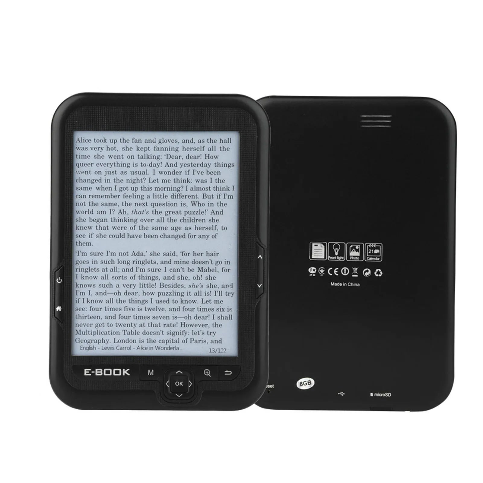 EBOOK Reader EInk 6 Inch Ereader 600 X 800 Resolution Display 300DPI Blue Cover 8GB e BOOK Reader e BOOK Reader Display