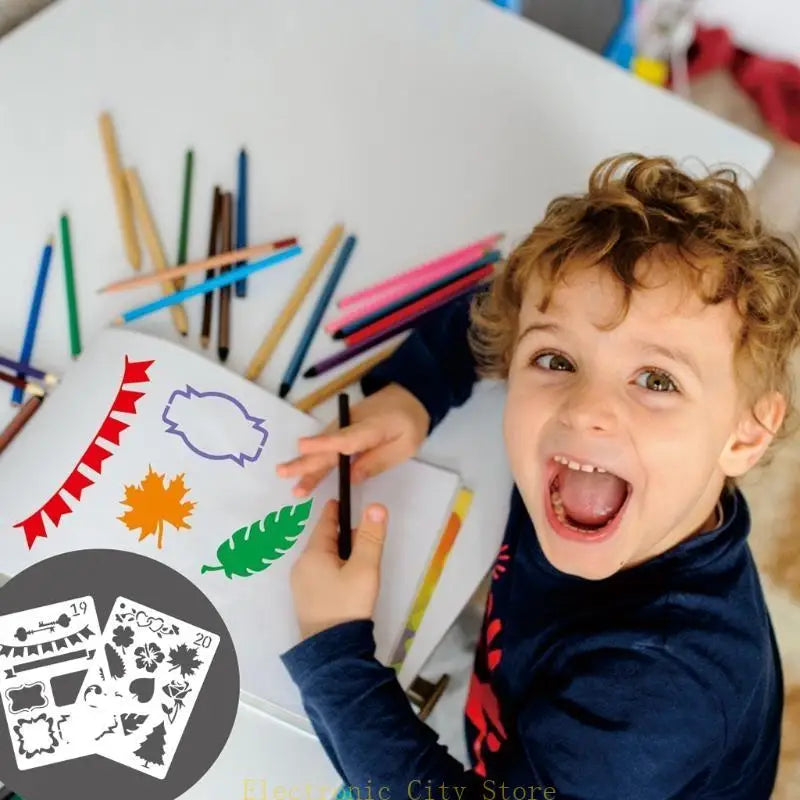 24PCS Planner Stencils Journal Templates DIY Drawing Templates for DIY Notebook Scrapbook Diary Calendar 5 x 7 Inch HU8D