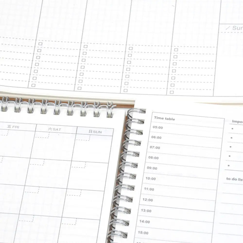 Daily Weekly Planner Notebook Spiral Agenda Daily Schedule Journal Notebooks Time To Do List Office Stationery School Supplies