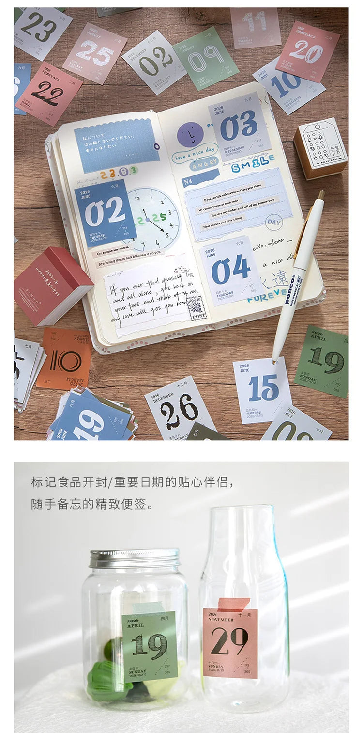 Journal GO Mini 365 Day Calendar 2026 Planner Yearly Agenda Organizer with Memo Notes for Home Office School Daily Schedule