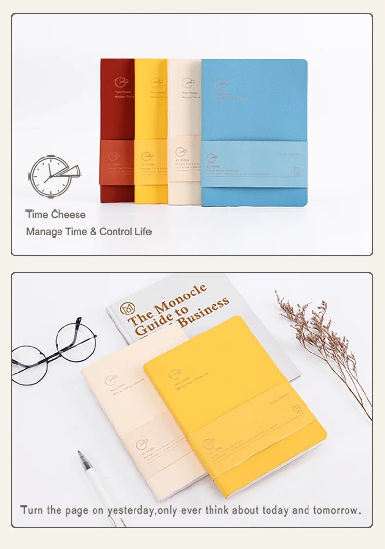 Kinbor Timeline Weekly Planner Pocket Journal Notebook Daily Agenda Monthly Planning Habits Tracker Time Organizer Schedule