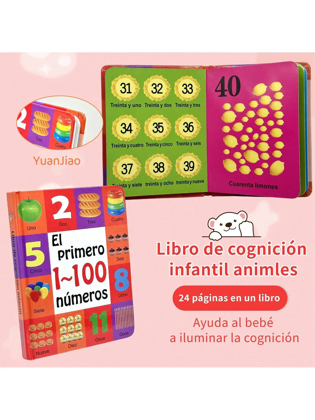 Children's Arabic Enlightenment Cognitive Book: Digital Fruits and Animals, Joyful Enlightenment Journey