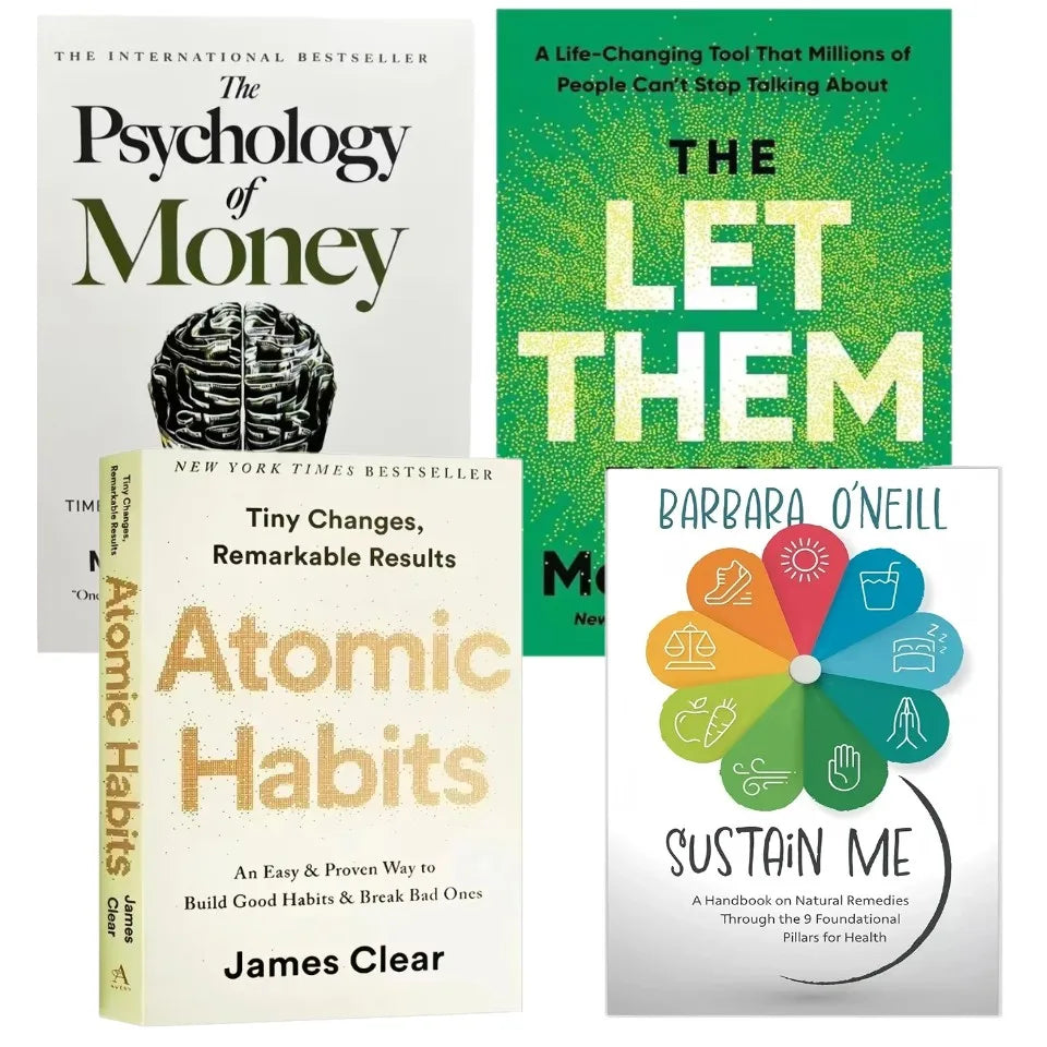 4 Best Books The Let Them Theory/Sustain Me/Money Psychology/Atomic Habits/Self management Enhancement Books книги book libro