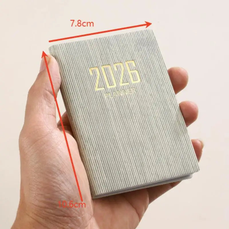 60 Sheets 120 Page Thin Weekly Calendar Journal Agenda 2026 A7 English Planner Book Mini Portable Pocket Daily Schedule Book