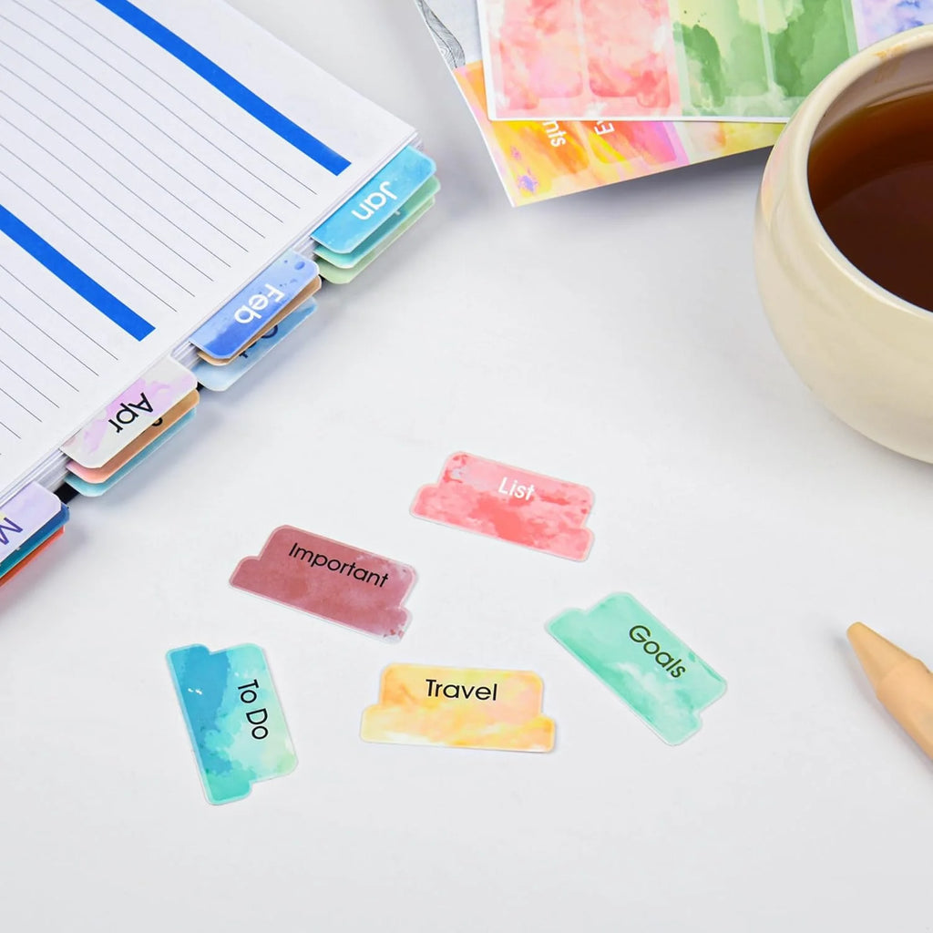 Planner Monthly Tabs(80 Stickers in Total,36 Month,24 Subject,20 Blank) Calendar Monthly Label Stickers for Planners