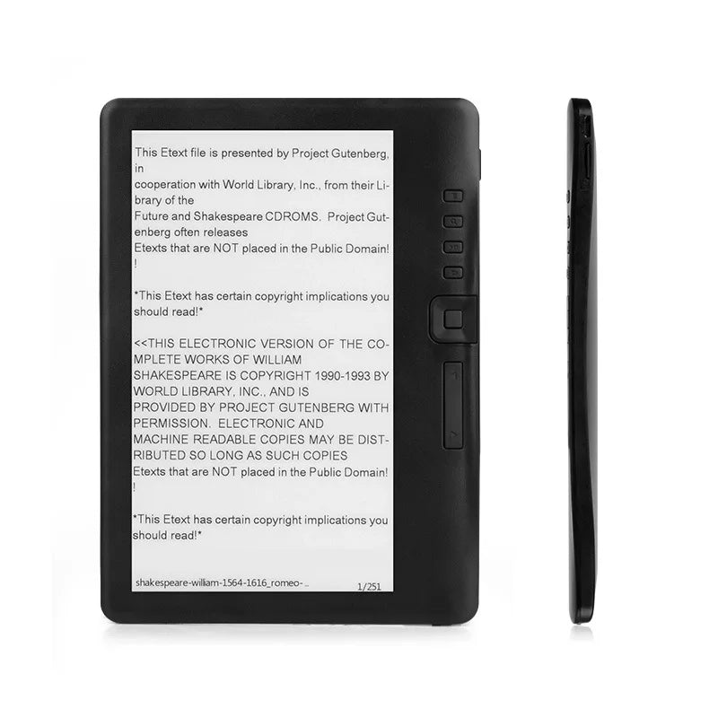 Portable Electronic Book 7 inch eBook Ereader Colorful HD Screen 800x480 E-books Reader Digital Book Read E‑book 4GB/16GB/32GB