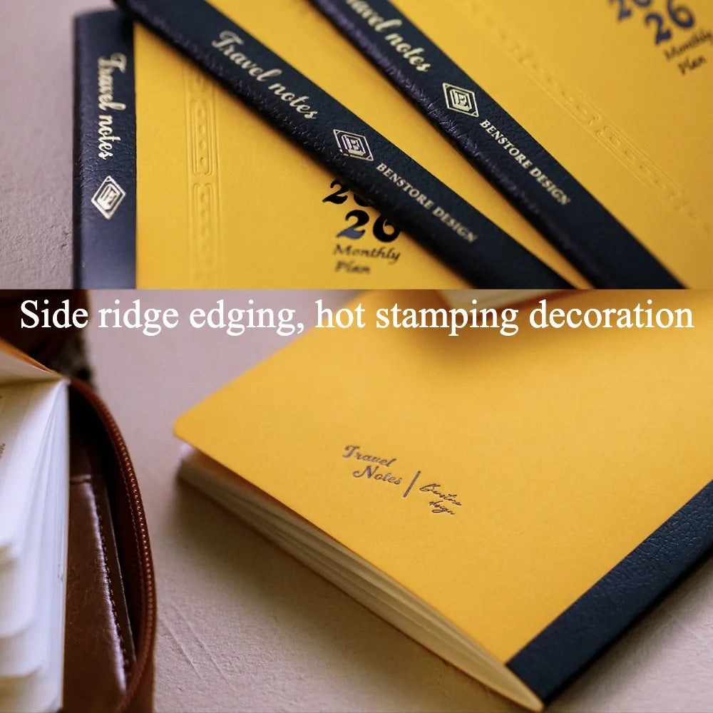 2026 Annual Calendar Plan Schedule Traveler Notebook Planner Inner Page for Planner Core Replacement Travel Journal