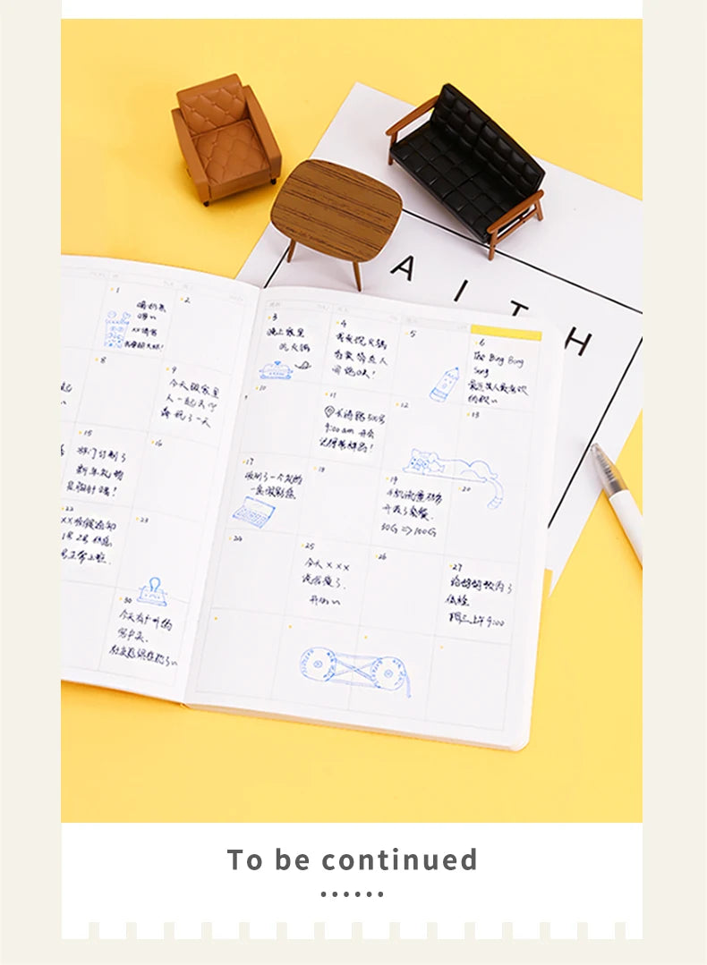 Kinbor Timeline Weekly Planner Pocket Journal Notebook Daily Agenda Monthly Planning Habits Tracker Time Organizer Schedule