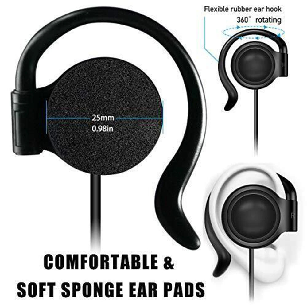 NEW 3.5mm Earphone Earbud One Ear Headphone Headset  for Radio Tour guide System