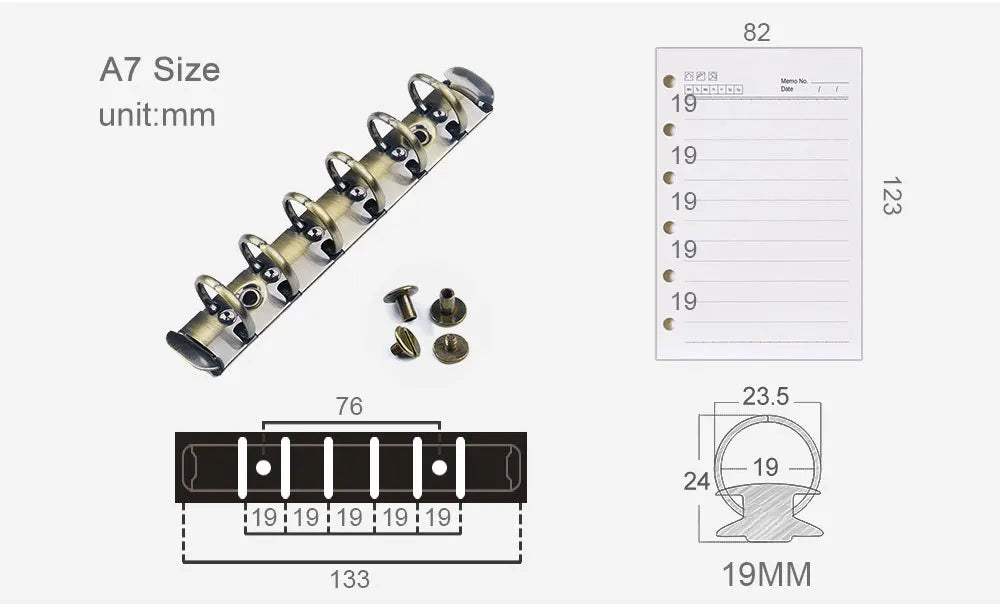 Leather Journal Planner Multifunctional Handmade Notebook Retro Metal Spiral Diary Rope Travel Note Book School Office A5 A6 A7