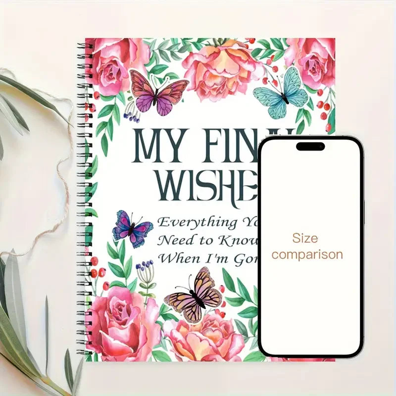Daily Planner Notepad My Final Wishes End of Life Planner Journal Notebook Everything You Need to Know When I'm Gone Last Wishes