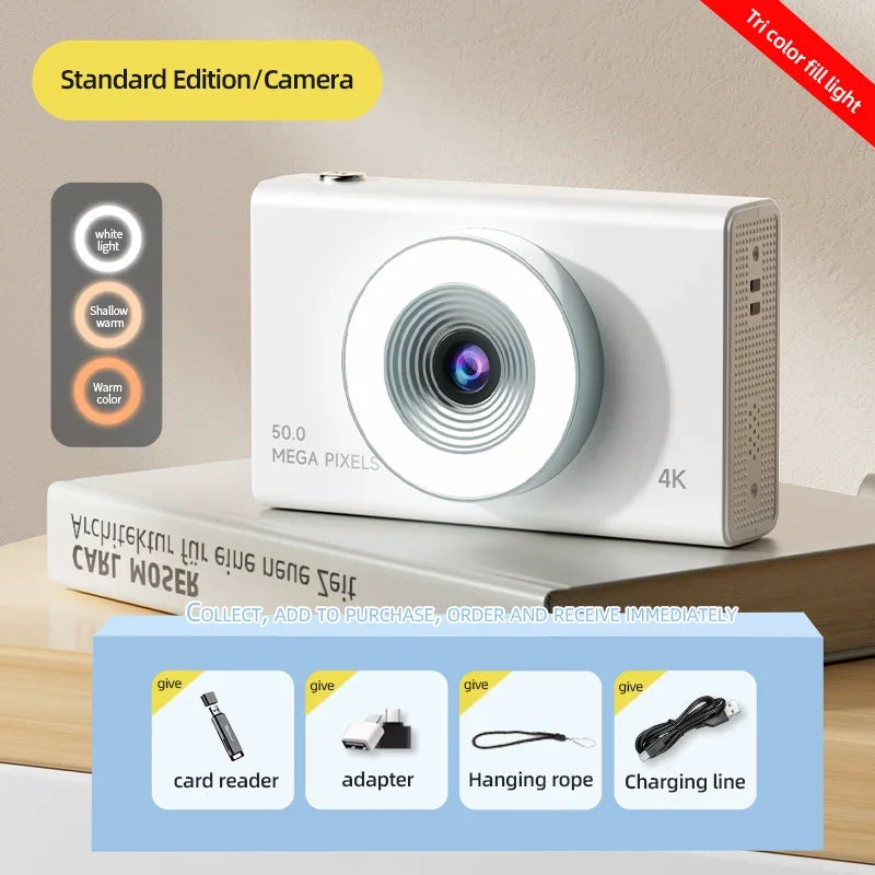 Xiaomi Digital Camera 4K High-definition Camera Autofocus Portable Retro Camera 50 Million Pixels CCD Travel Student Camera
