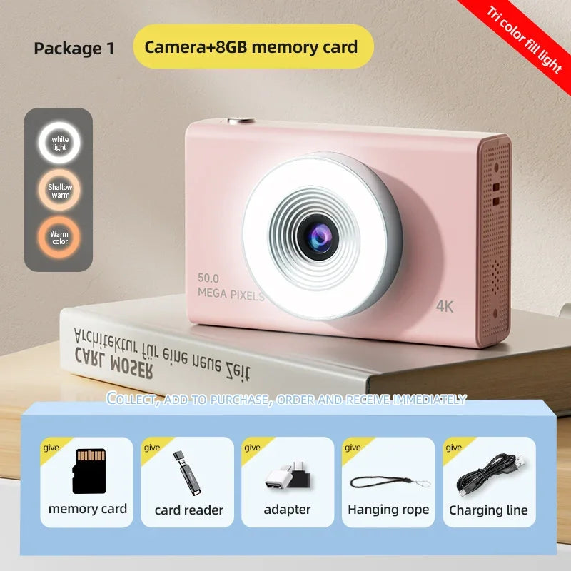 Xiaomi Digital Camera 4K High-definition Camera Autofocus Portable Retro Camera 50 Million Pixels CCD Travel Student Camera