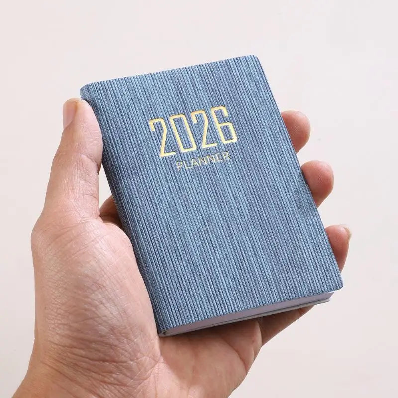 60 Sheets 120 Page Thin Weekly Calendar Journal Agenda 2026 A7 English Planner Book Mini Portable Pocket Daily Schedule Book