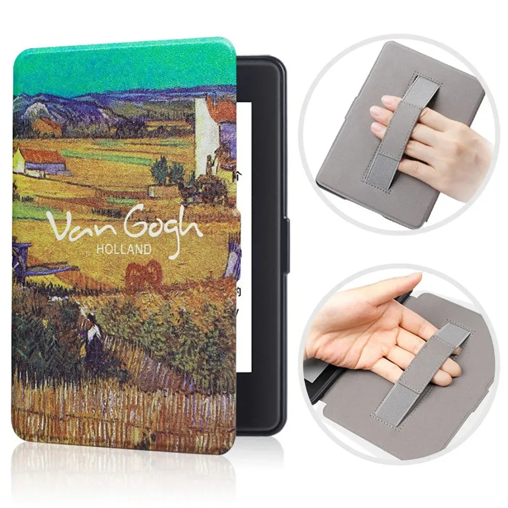 All-new with Hand Support 6 inch e-Reader Case PU Leather 6 inch Ebook Cover Shockproof for Kindle 2022/2024 11/12th Generation