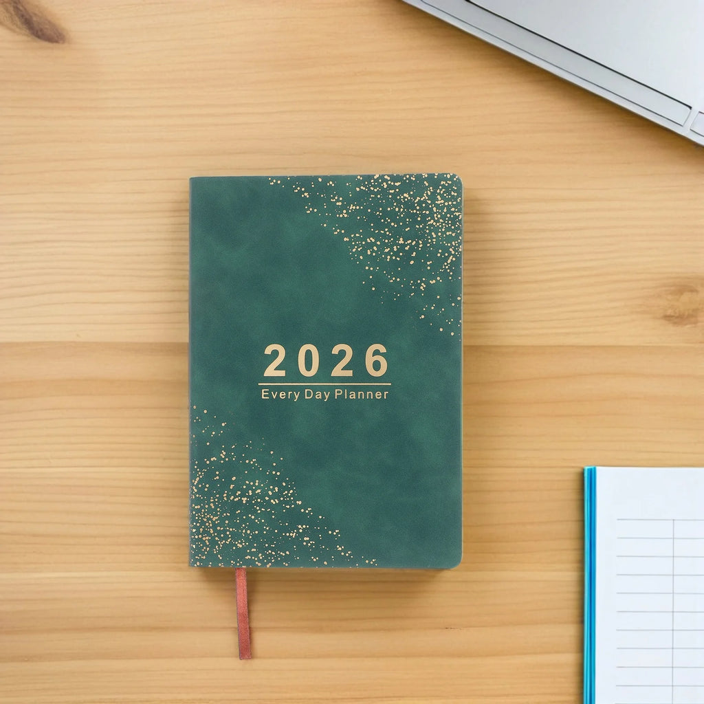 2026 Daily Planner Hardcover A5 Size January December Weekly Monthly Calendar Organizer School Office Home Monthly Planner