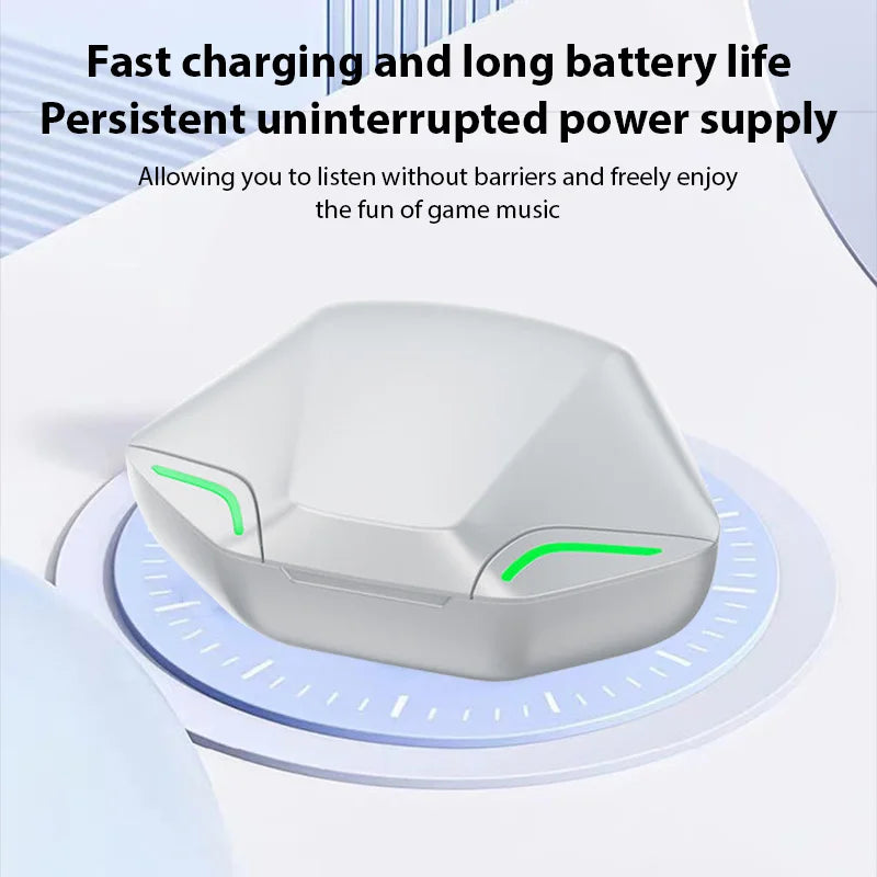 Wireless Bluetooth Earphones Gaming Noise-Cancelling Airbuds Extra-Long Battery Life In-Ear Headphones iOS and Android Universal