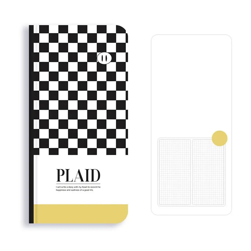 Monthly Planner Journal Daily Book Hand Account Notebook Plaid Memo Notebook Agenda Diary Book DIY Albums Scrapbooking Book