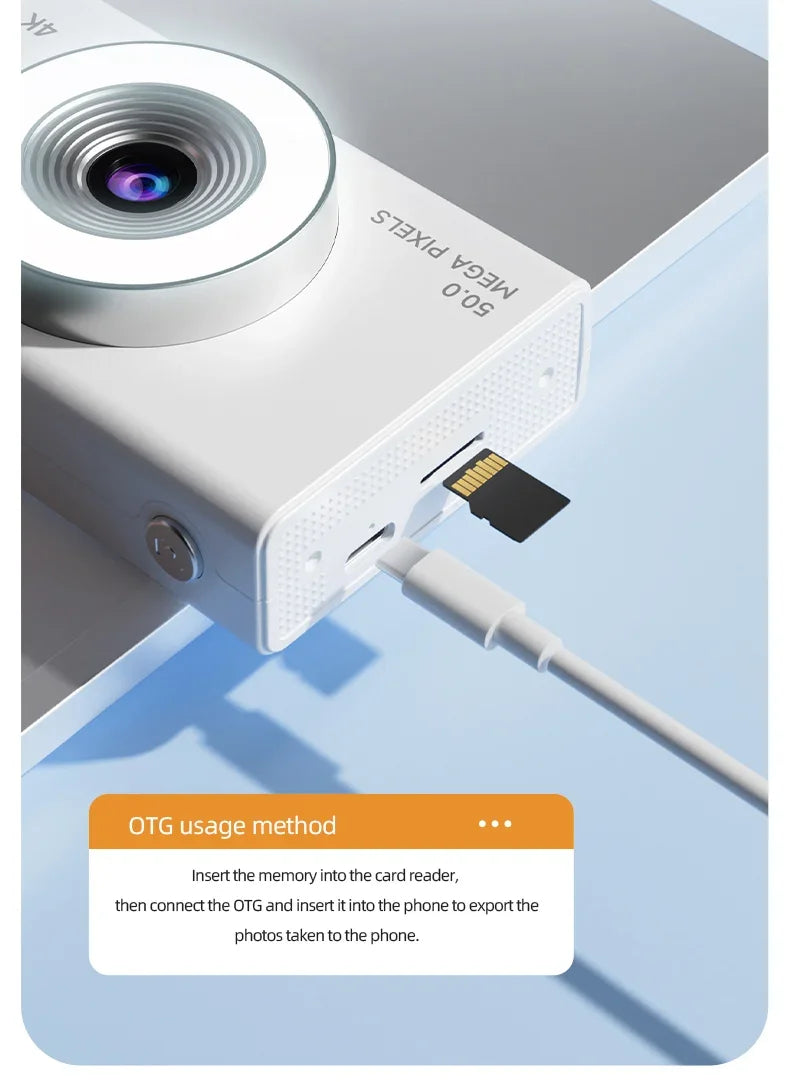 Xiaomi Digital Camera 4K High-definition Camera Autofocus Portable Retro Camera 50 Million Pixels CCD Travel Student Camera