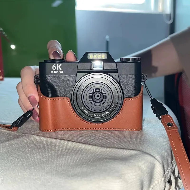 6K Digital Camera for Photography 16X Digital Zoom WiFi Video Cameras 64MP Autofocus YouTube Vlog Camcorder with 3'' Flip Screen