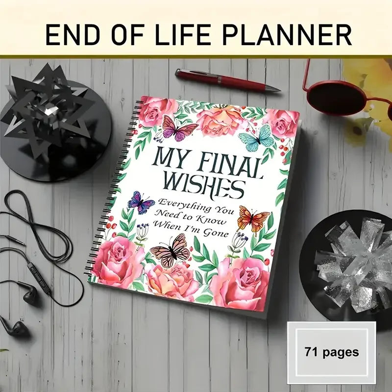Daily Planner Notepad My Final Wishes End of Life Planner Journal Notebook Everything You Need to Know When I'm Gone Last Wishes
