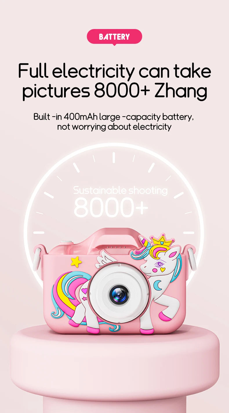 Digital Kids Cameras Toys Mini Children Camera 1080P HD 8x Zoom Dual Camera Boys Girls Birthday Gifts Outdoor Photography Toy