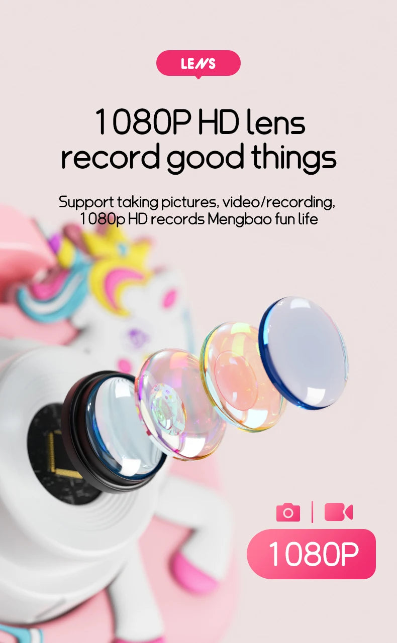 Digital Kids Cameras Toys Mini Children Camera 1080P HD 8x Zoom Dual Camera Boys Girls Birthday Gifts Outdoor Photography Toy