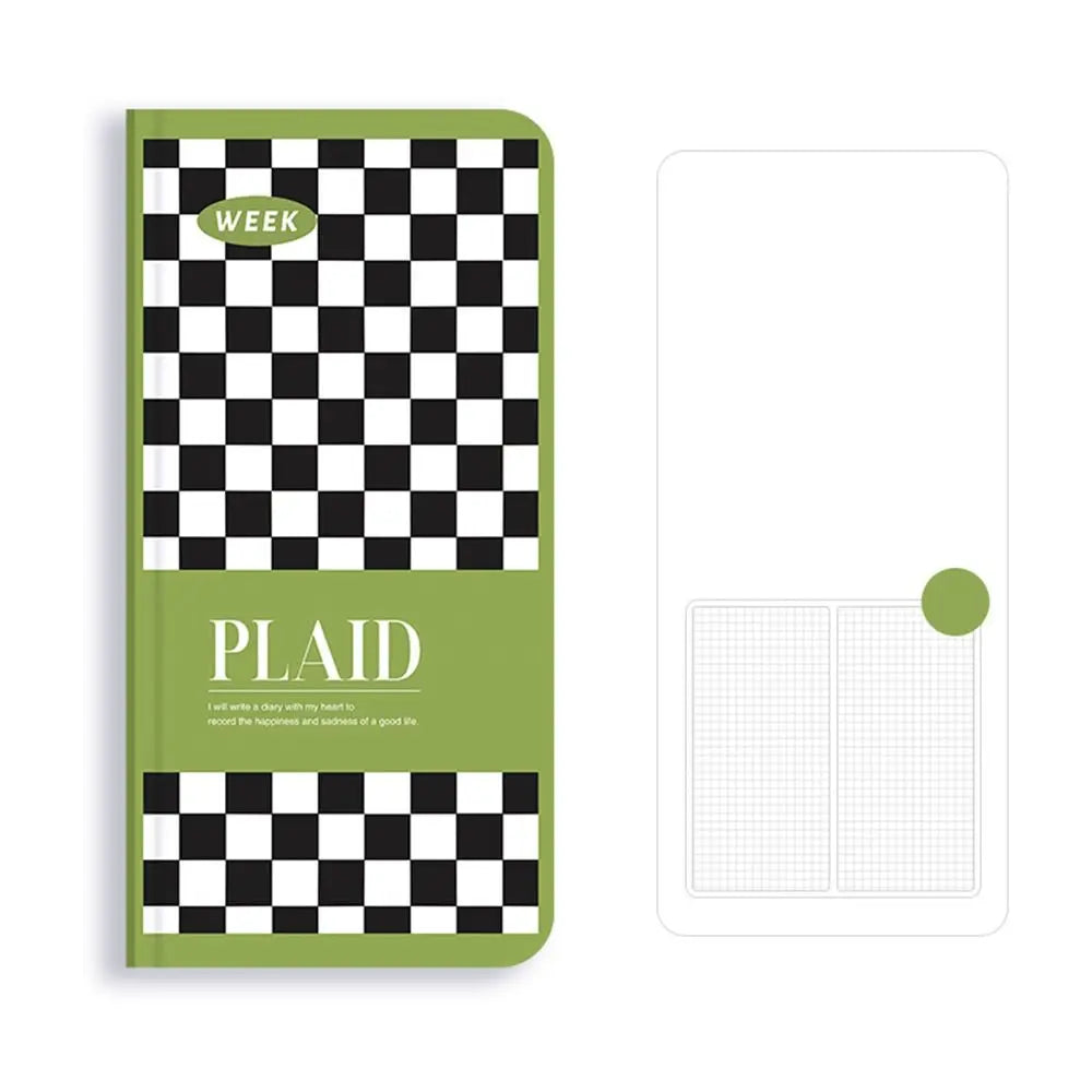 Planner Journal Daily Book Stationery DIY Albums Scrapbooking Book Hand Account Notebook Agenda Diary Book Plaid Memo Notebook