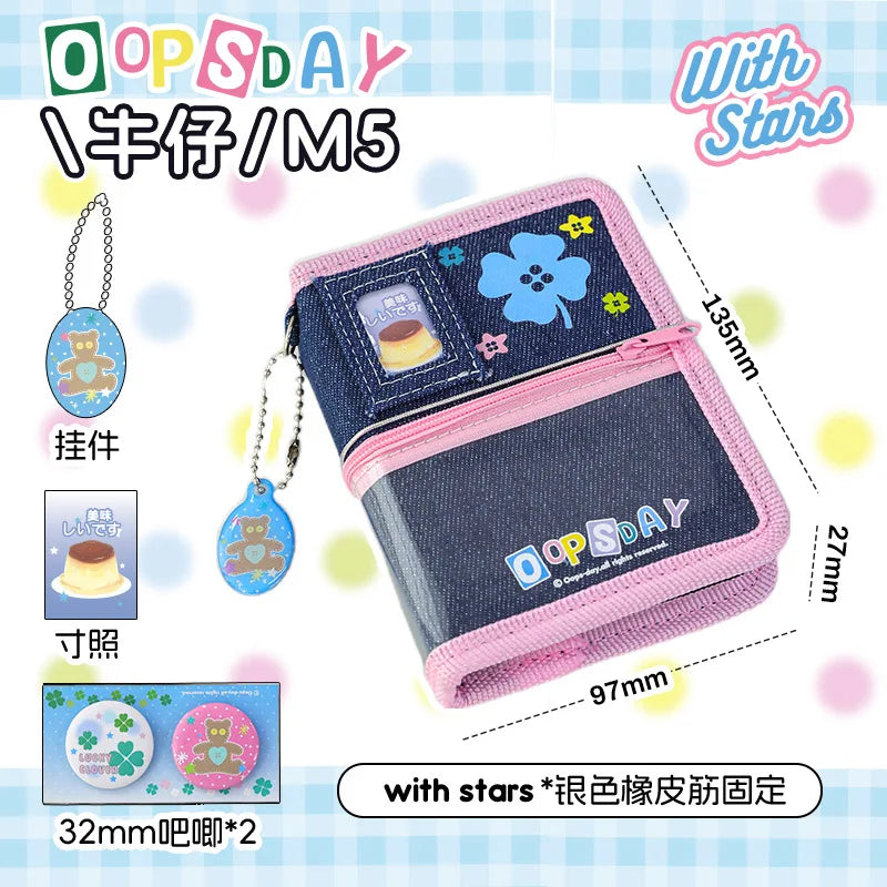 MINKYS Portable Cute M5 Notebook Planner Yearly Daily Weekly Agenda Book Journal Book School Stationery