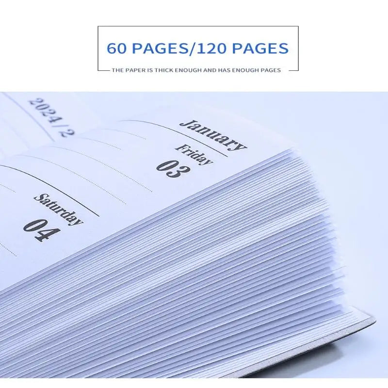 60 Sheets 120 Page Thin Weekly Calendar Journal Agenda 2026 A7 English Planner Book Mini Portable Pocket Daily Schedule Book