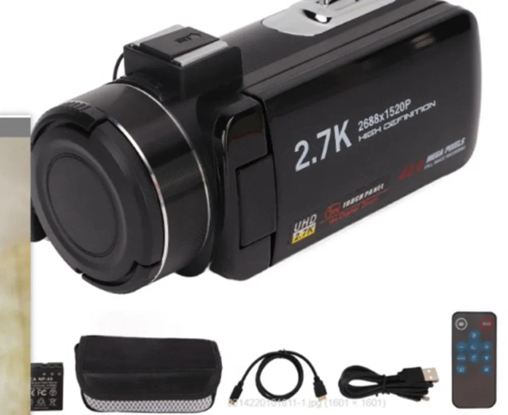 Digital Video Camera 60FPS 16X Digital Zoom Recording Video Camera 3.0 inch Rotatable Touch Screen Handheld DV Camera