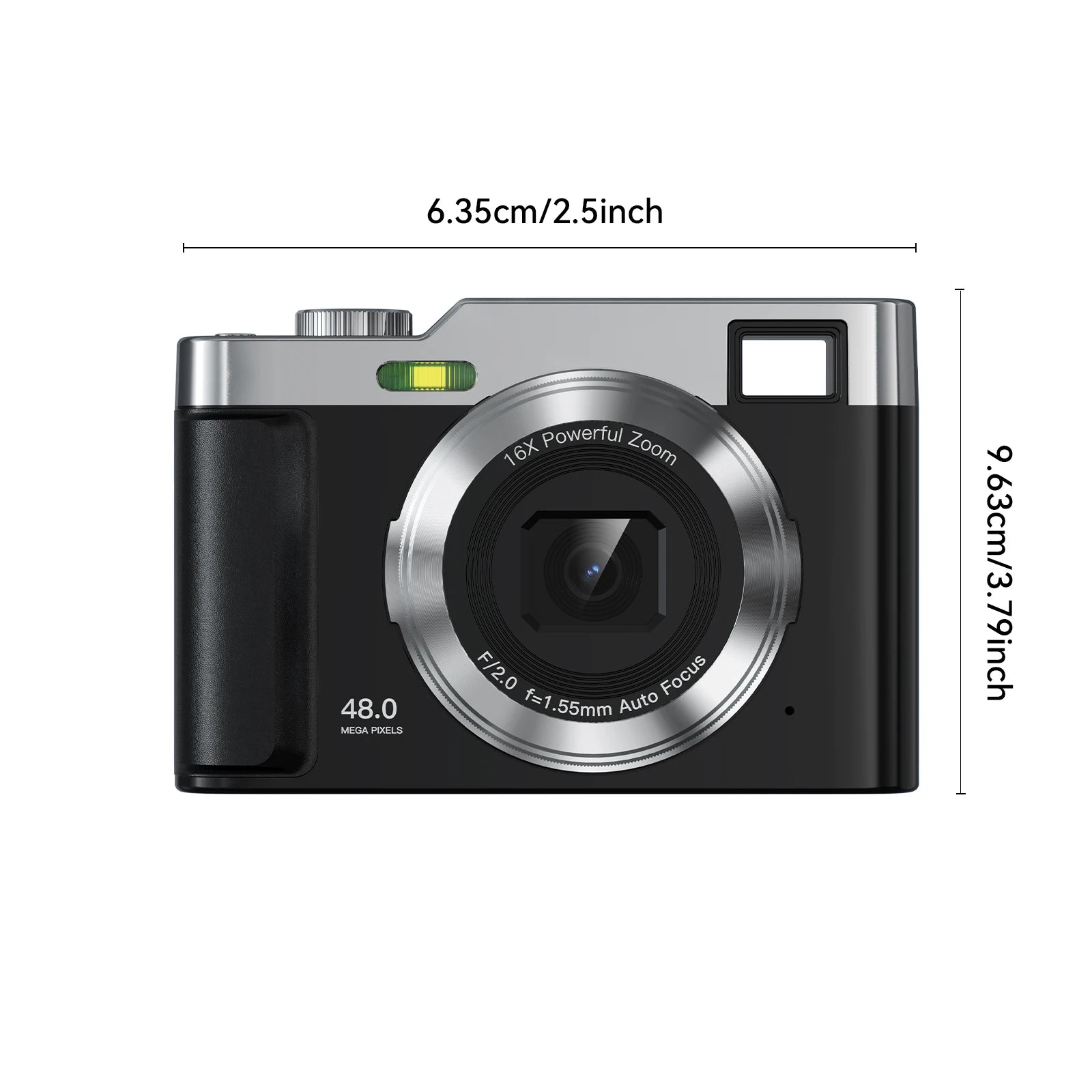 Digital Camera Camera Digital Point and Shoot Camera with 16X Zoom Anti Shake Portable Compact Camera for Teens Adult Beginner