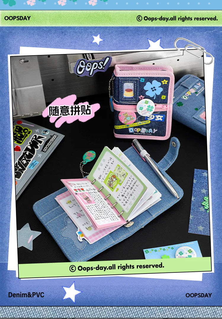 MINKYS Portable Cute M5 Notebook Planner Yearly Daily Weekly Agenda Book Journal Book School Stationery