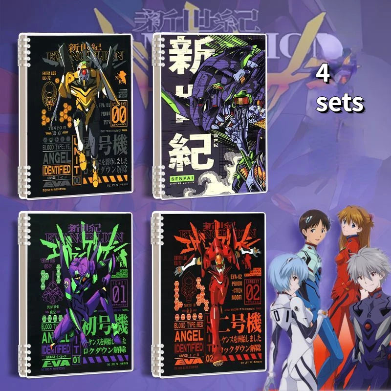 EVANGELION Cartoon Anime EVA-01 Booklet Binding Notebook High Appearance Student A5 Three Types of Inner Pages 100 Pages or More