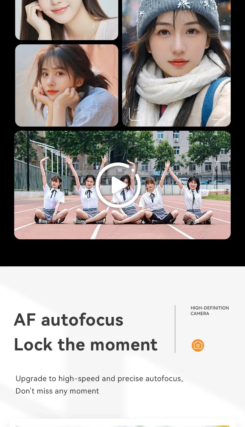 Digital Camera 16x CCD Digital Camera Beauty Campus Student Entry-level Polaroid Gift Dual Lens Video Recorder 64G Card Reader