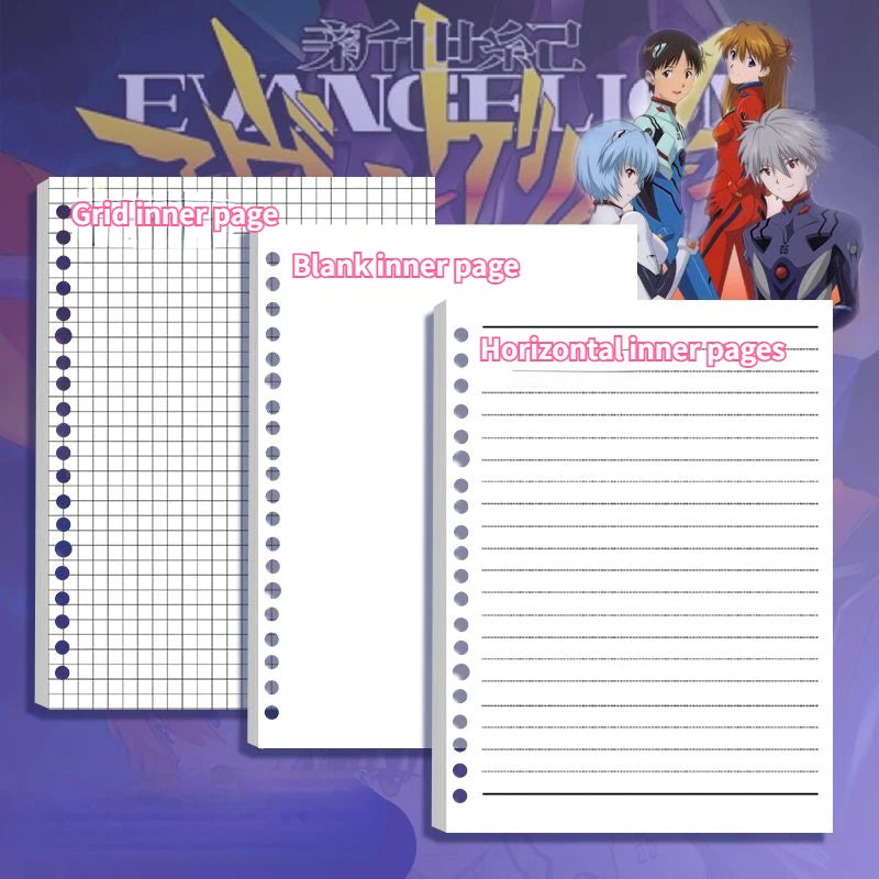EVANGELION Cartoon Anime EVA-01 Booklet Binding Notebook High Appearance Student A5 Three Types of Inner Pages 100 Pages or More