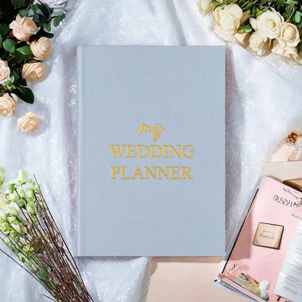 Hardcover Wedding Planner - 164-Page 100GSM Organizer for Brides, School & Holidays, Portable Checklist Journal