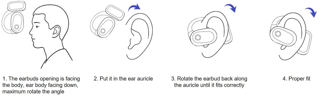 Baseus Eli 2i Fit Open-Ear Earphones True Wireless Bluetooth 6.0 Ear Hooks Headphones IPX5 Waterproof Sports Earbuds Bass Boost