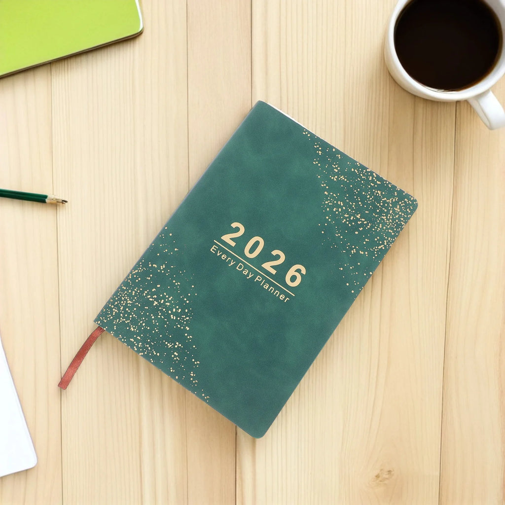 2026 Daily Planner Hardcover A5 Size January December Weekly Monthly Calendar Organizer School Office Home Monthly Planner